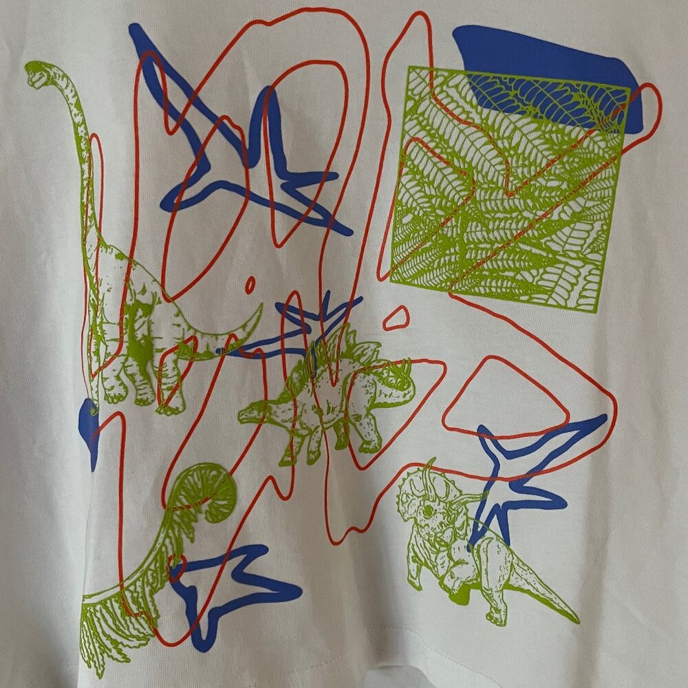 NWOT Universal Studios Jurrasic Park Oversized Crop Top‎ Size S - Picture 2 of 10